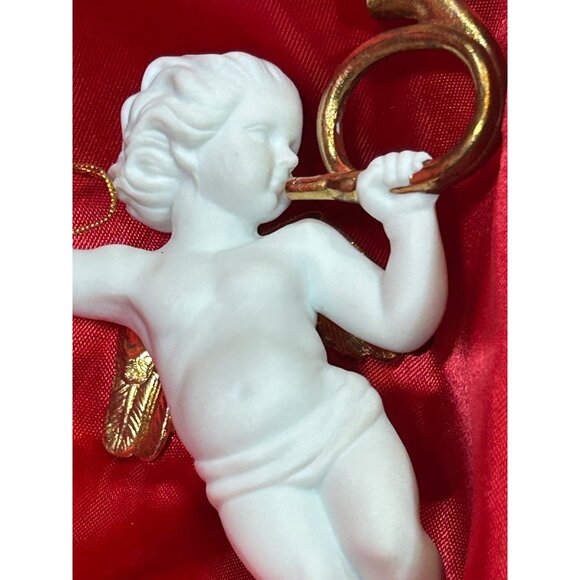 Franklin Mint The Heralding Angels Ornaments Set Of 18 Porcelain Angels 24k Gold - Picture 7 of 14